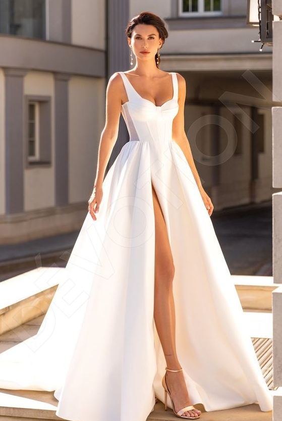 Simply Wedding Dress With Individual Size A-line Silhouette Ketrin Wedding Dress