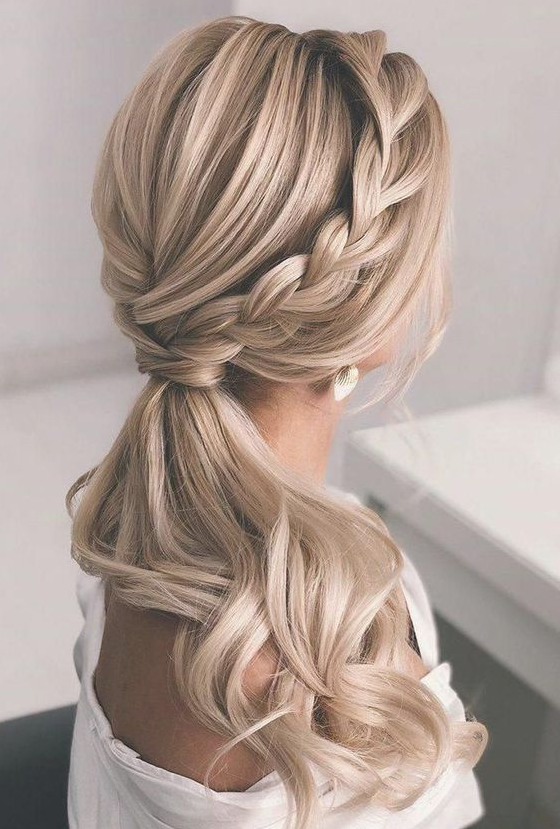 Wedding  With Prettiest Ponytail Updos For Wedding