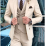 Wedding 3 Piece Suit For Men Men Suits Ivory 3 Piece Striped Vest Slim Fit Elegant Formal Fashion