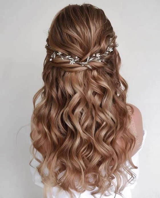 Hairstyles For Long Hair   Silver Hair Vine Bridal Hair Vine Crystal Hair Vine