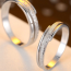 Wedding Rings Sets His And Hers   Matching Couple Promise Rings With Hammered Center