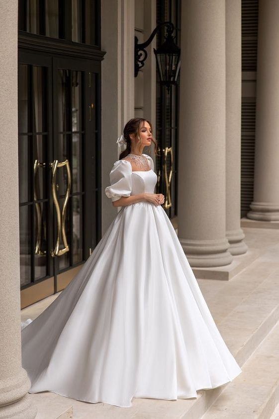 Fairytale Wedding Dress - Ball gown wedding dress Satin wedding dress