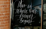 Best Wedding Mirror Sign Design   Welcome Sign, Gold Mirror, Hand Lettering, This Is Where Our Forever Begins