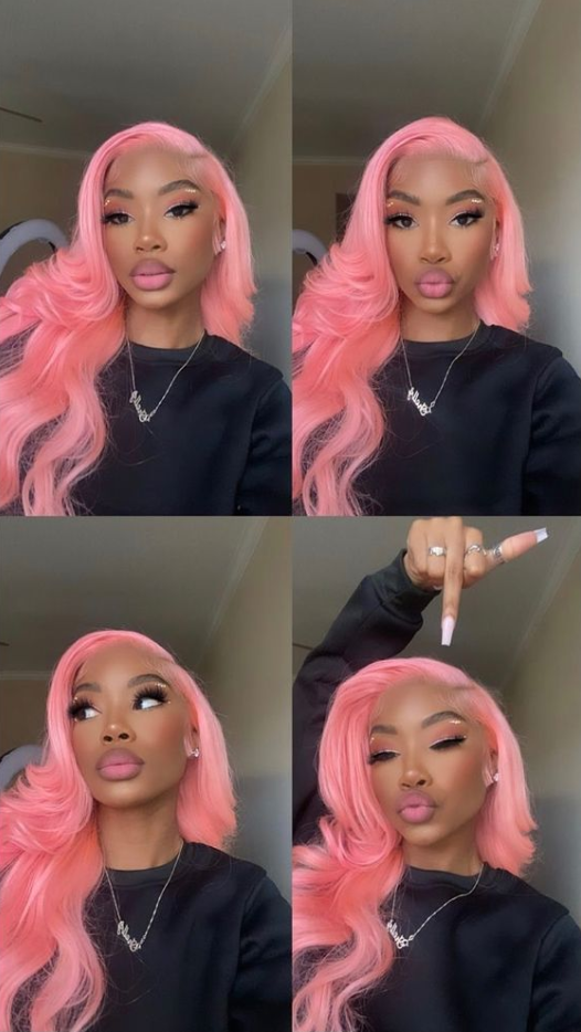 Cute Pink Wigs For Black Women