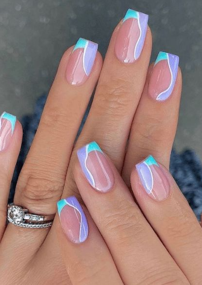 Spring Nails - Blush nails Gel nails Spring acrylic nails