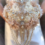 Bling Wedding With Gold And Ivory Brooch Bouquet Gatsby Style Brooch Bouquet