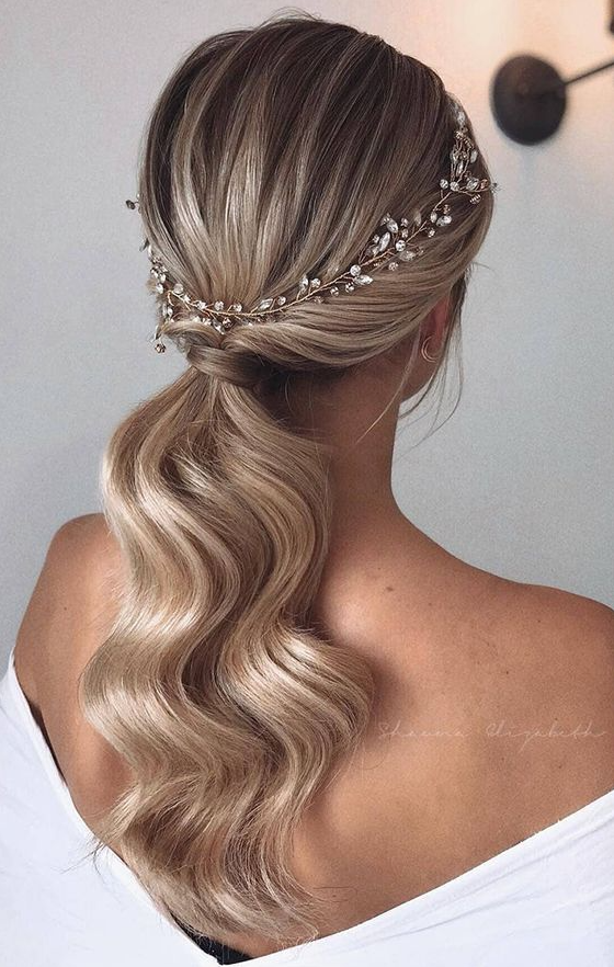Wedding Hairstyles With Prettiest Ponytail Updos for Wedding Hairstyles For Pretty Girl