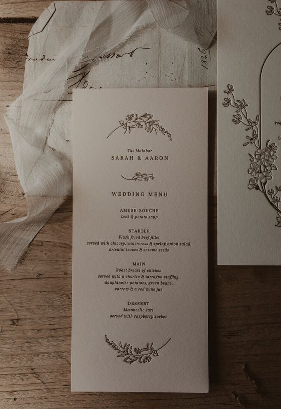 Wedding Invitations With Kew Letterpress Wedding Invitations and Stationery