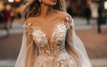 Designer Wedding Dresses Sunset Photoshoot Walking Through The City Magical Bridal