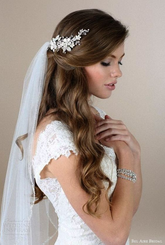 Wedding Hairstyles Half Up Half Down - wedding hairstyles pull some hair up but leaving hair around your shoulders