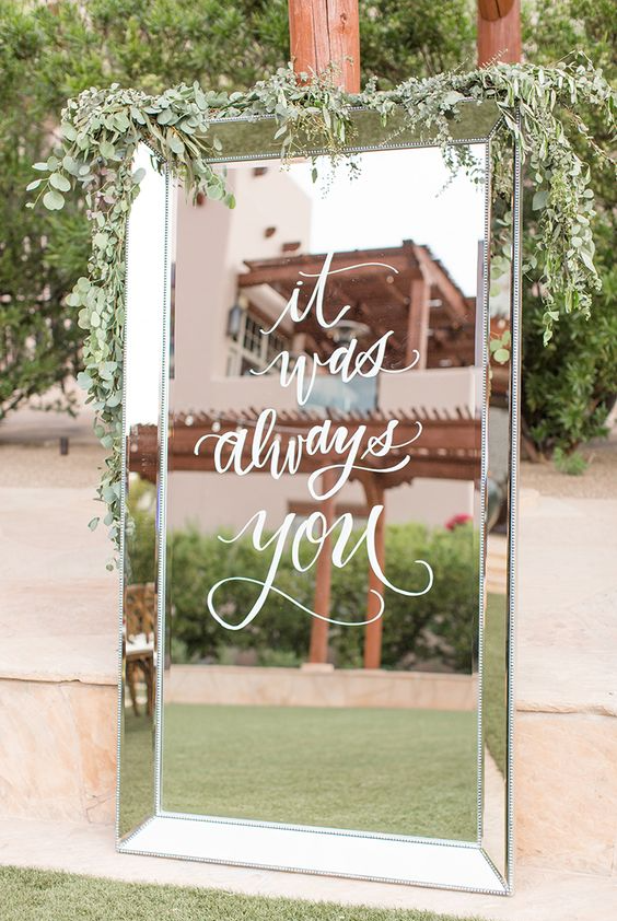 Awesome Wedding Mirror Design - Feminine Floral Wedding in the Arizona Desert