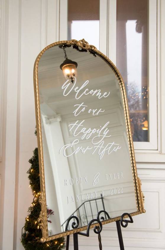 Best Wedding Mirror Sign Ideas - Wedding Welcome Sign